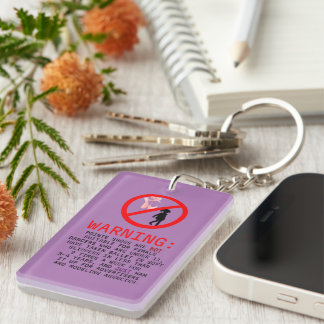 Pointe Shoes Warning Lavender Personalised Key Ring