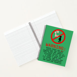 Pointe Shoes Warning Sea Green Personalised Notebook