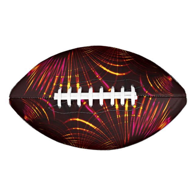 Pointed brownish curves from pink to fire color football (Front)