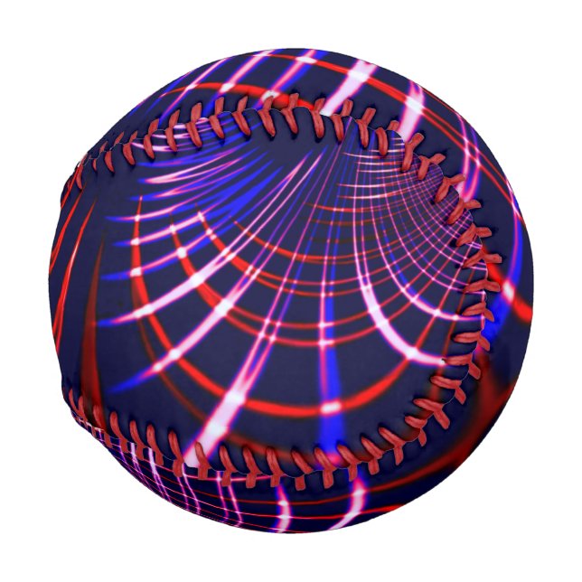 Pointed curves from blue to red and white. Lilac? Baseball (Back Left)