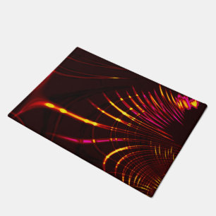 Pointed curves from pink to 'fire colour' doormat