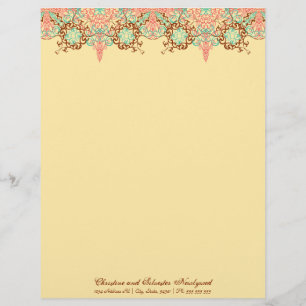 Pointed Intricate Arabesque, letterhead