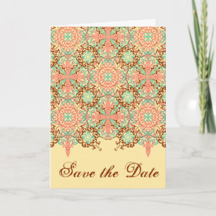 Pointed Intricate Arabesque, save the date Announcement