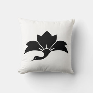 Pointed-leaf crane-shaped rhombic flower cushion