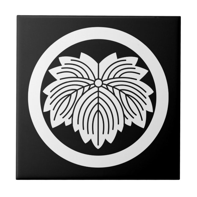 Pointed-leaf ivy in circle tile (Front)