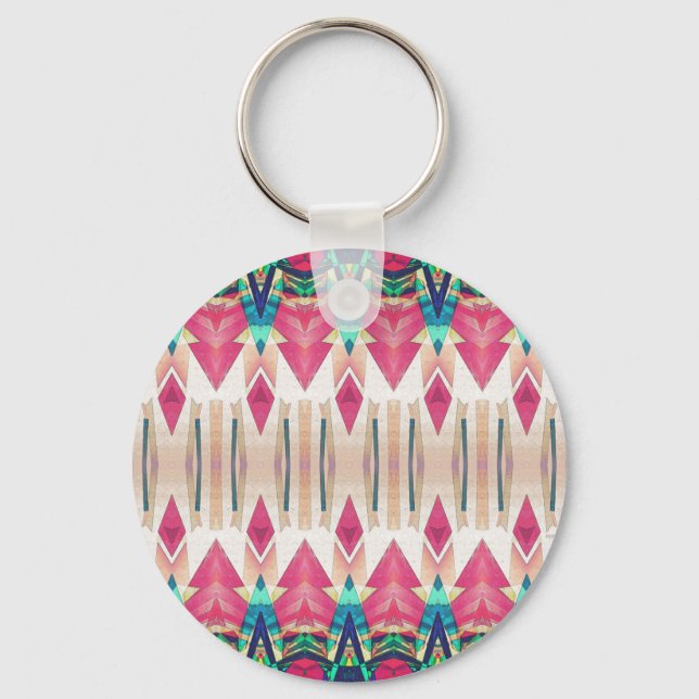 Pointed Mirror Abstract Key Ring (Front)