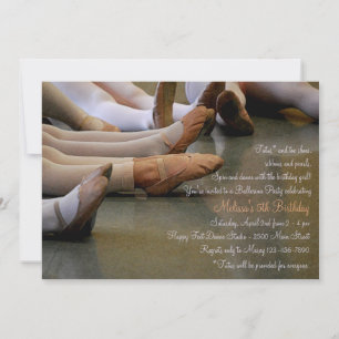 Pointed Toes Ballerina Party Invitation