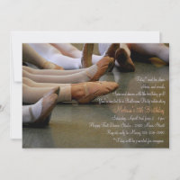 Pointed Toes Ballerina Party Invitation