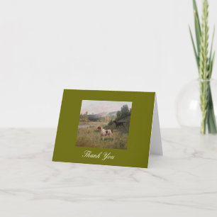Pointer and Gordon Setter Thank You Note Card