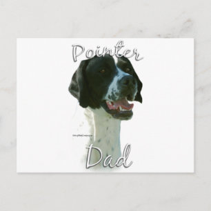 Pointer (blk) Dad 2 Postcard