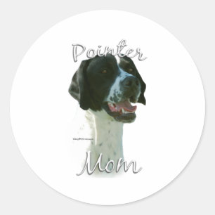 Pointer (blk) Mum 2 Classic Round Sticker