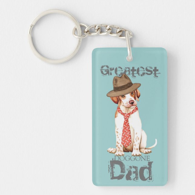 Pointer Dad Keychain (Front)