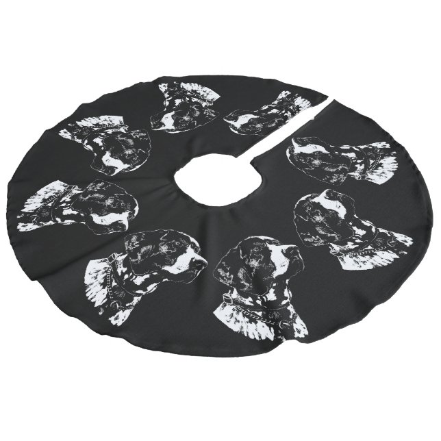Pointer Dog Christmas Tree Skirt Dog Tree Skirts (Angled)
