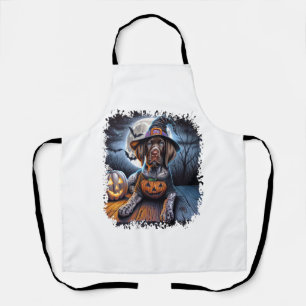 Pointer Dog Halloween Square Apron