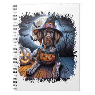 Pointer Dog Halloween Square Notebook