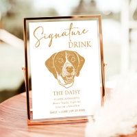 Pointer Dog Personalised Wedding Signature Drink