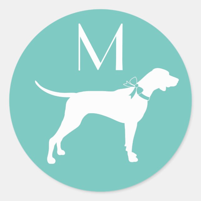 Pointer Dog Puppy English Setter Classic Round Sticker (Front)