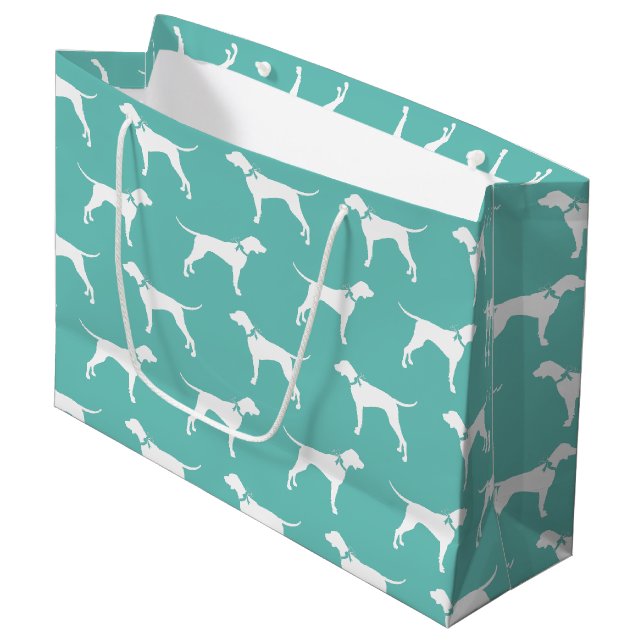Pointer Dog Puppy English Setter Large Gift Bag (Front Angled)