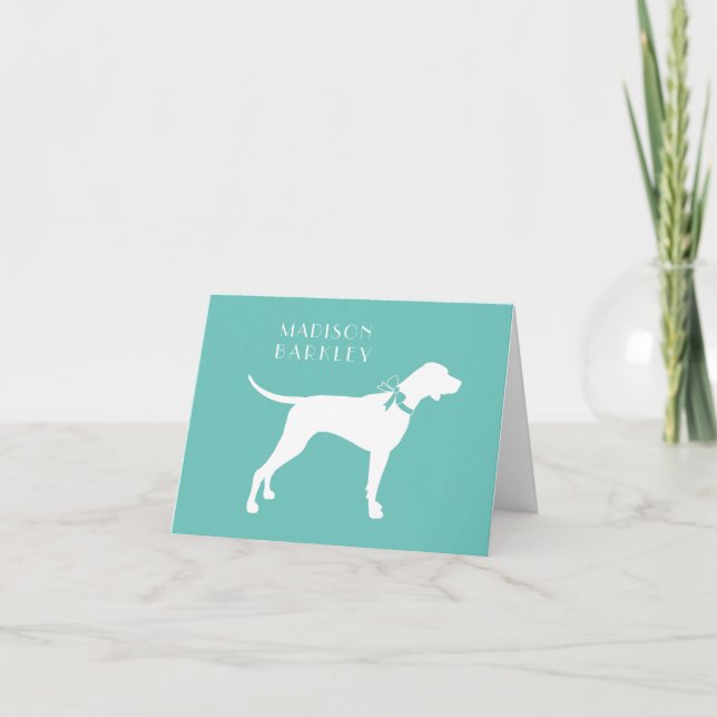 Pointer Dog Puppy English Setter Note Card (Front)