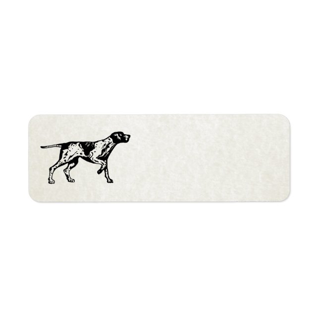 pointer dog return address label (Front)