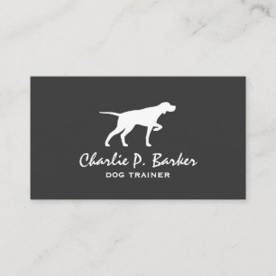 Pointer Dog Silhouette Business Card
