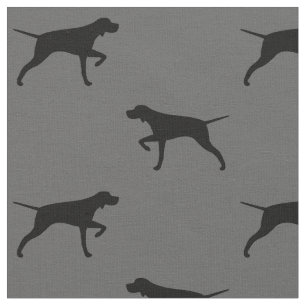 Pointer Dog Silhouettes Pattern Fabric