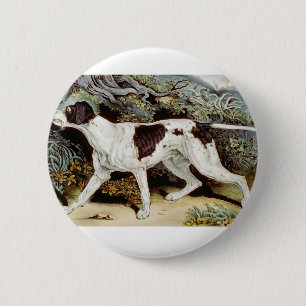 Pointer Dog Water colour 6 Cm Round Badge