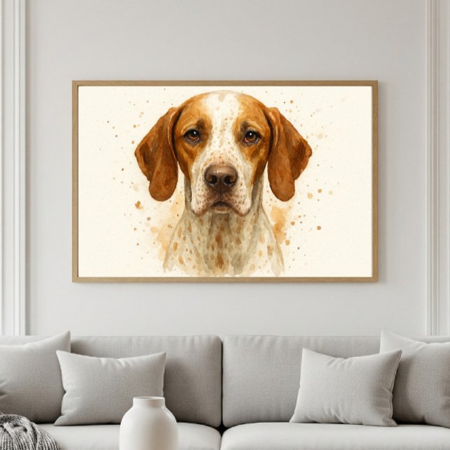 Pointer Dog Watercolor Portrait Poster (Creator Uploaded)