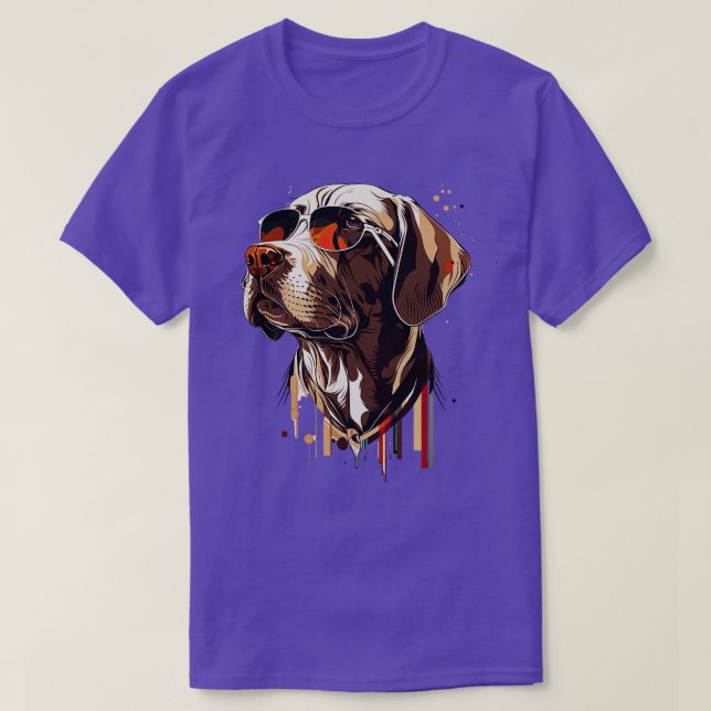 Pointer dog with sunglasses 2 T-Shirt (Design Front)