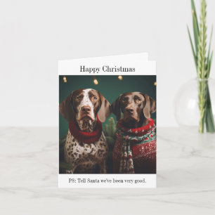 Pointer Dogs Small Christmas Card