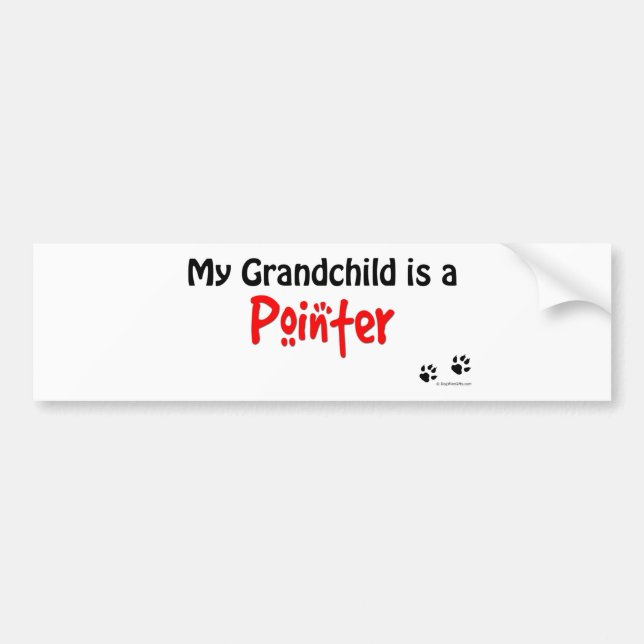 Pointer Grandchild Bumper Sticker (Front)