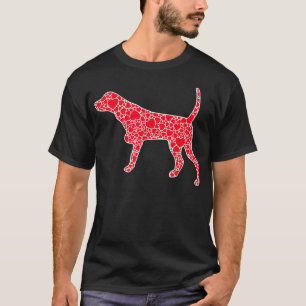 Pointer Hearts Valentine's Day Dog Pet Lover Girl T-Shirt