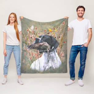 Pointer, Hunting Woodcock Fleece Blanket