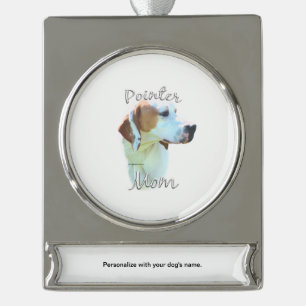 Pointer (lemon) Mum 2 Silver Plated Banner Ornament
