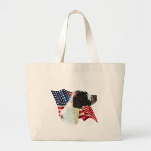 Pointer (liver) Flag Large Tote Bag