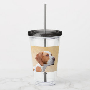 Pointer Painting - Cute Original Dog Art Acrylic Tumbler