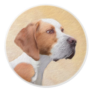 Pointer Painting - Cute Original Dog Art Ceramic Knob
