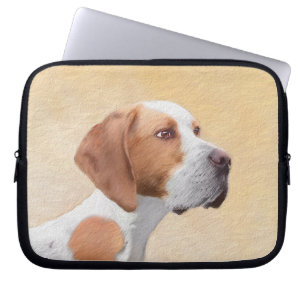 Pointer Painting - Cute Original Dog Art Laptop Sleeve
