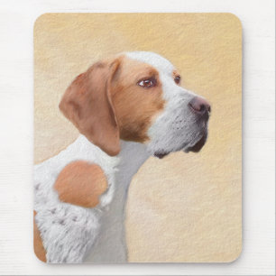 Pointer Painting - Cute Original Dog Art Mouse Pad