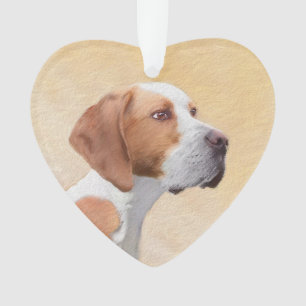 Pointer Painting - Cute Original Dog Art Ornament