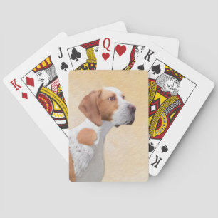 Pointer Painting - Cute Original Dog Art Playing Cards