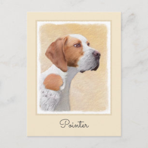 Pointer Painting - Cute Original Dog Art Postcard