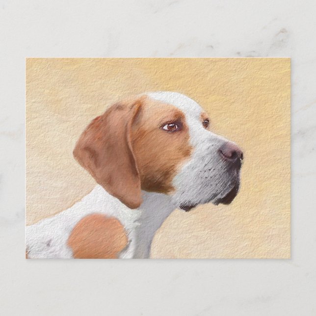 Pointer Painting - Cute Original Dog Art Postcard (Front)