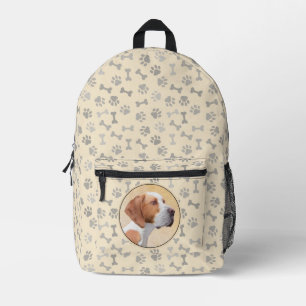Pointer Painting - Cute Original Dog Art Printed Backpack