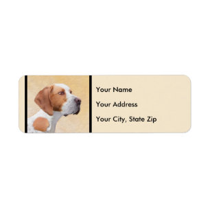 Pointer Painting - Cute Original Dog Art Return Address Label