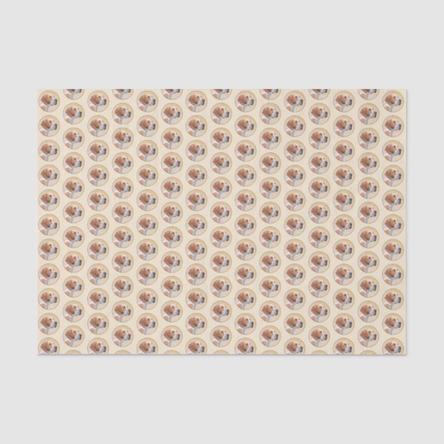 Pointer Painting - Cute Original Dog Art Tissue Paper (Front)