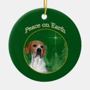 Pointer Peace Ceramic Ornament