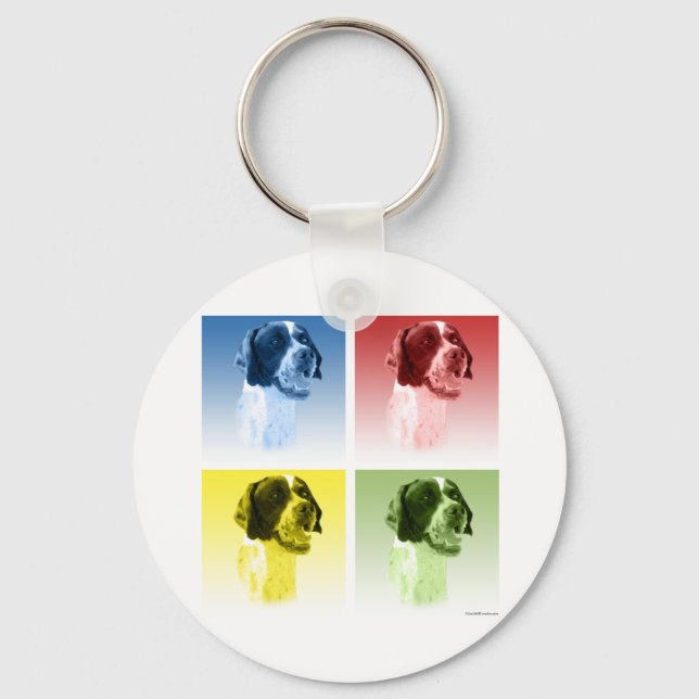 Pointer Pop Art Key Ring (Front)