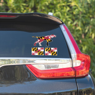 Pointer Silhouette with Maryland Flag Stickers