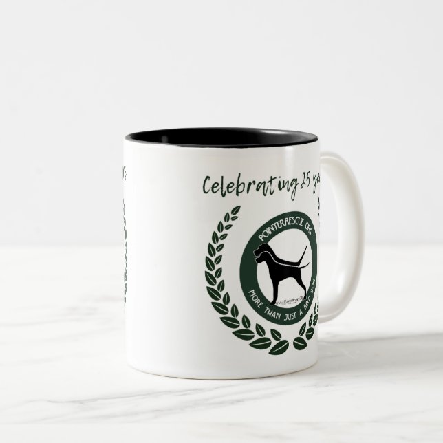 PointerRescue Org 25th Anniversary Mug (Front Right)